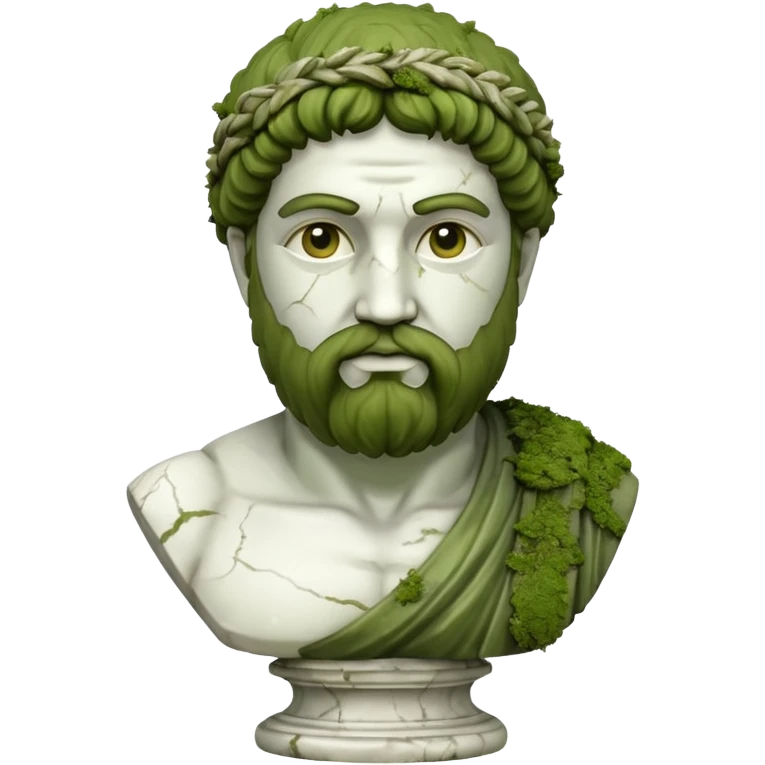 greek sculpture with moss emoji