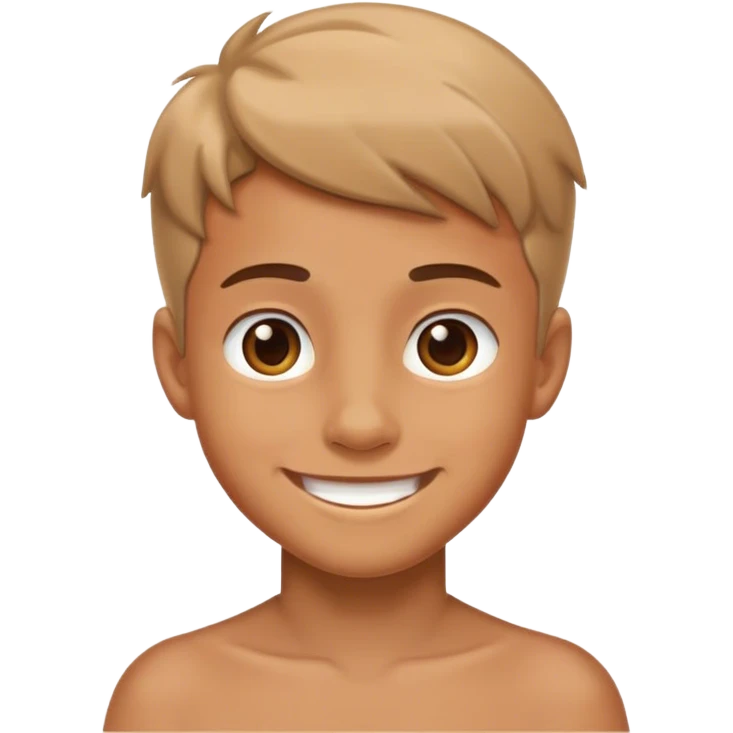 smiling boy in portrait emoji