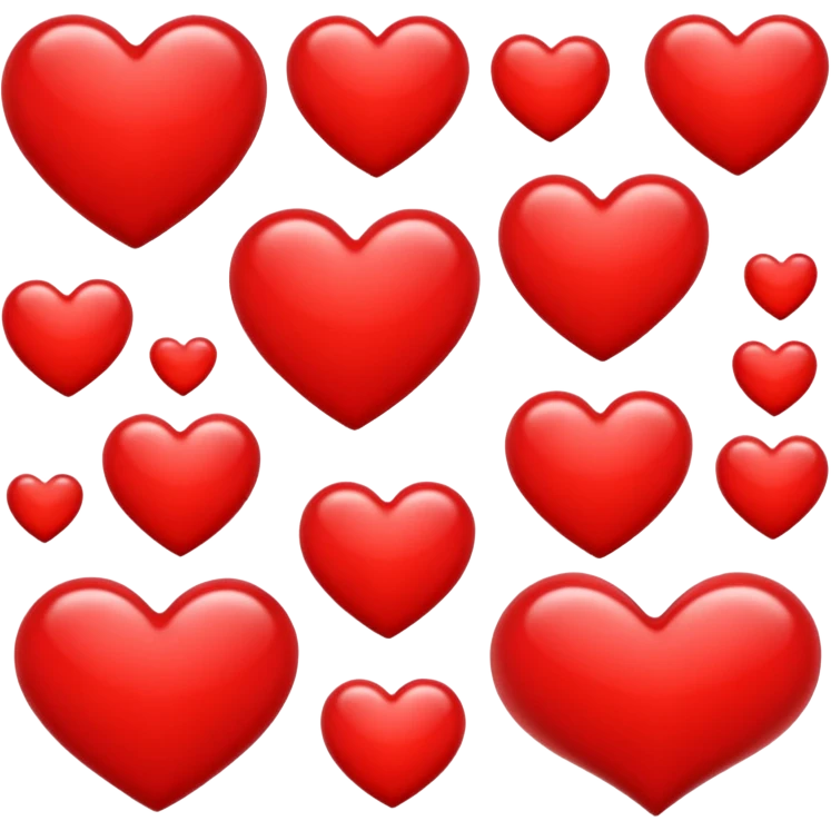 red hearts emoji