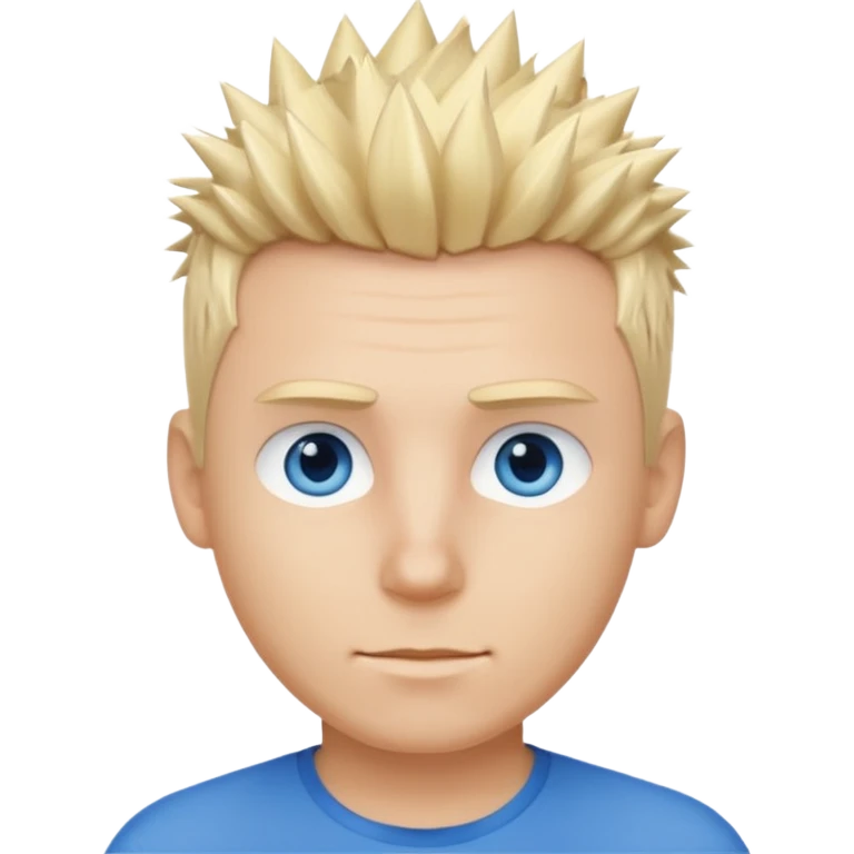 white man short spike hair blond emoji
