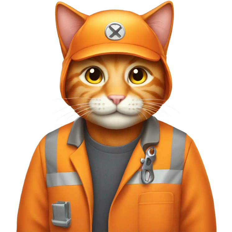 orange cat car mechanic emoji