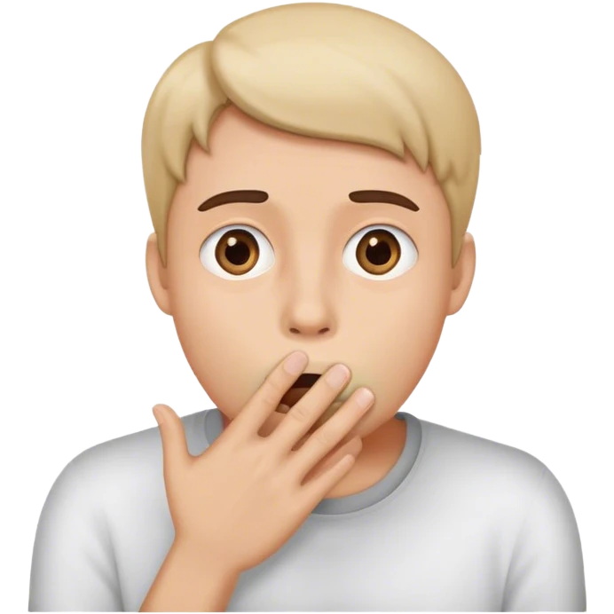 You sure about that face with hand covering mouth emoji