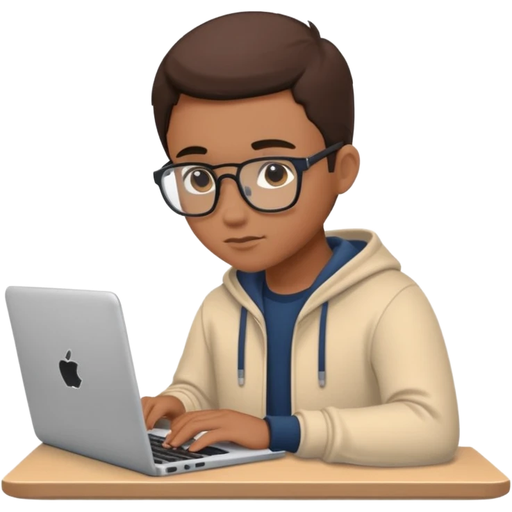 a student working in a laptop emoji