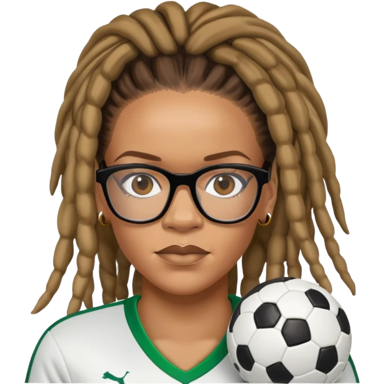 Rihanna soccer mom dreadlocks eyeglasses emoji
