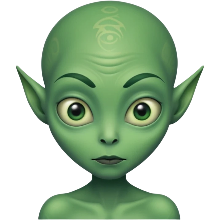 alien with tattoo  emoji