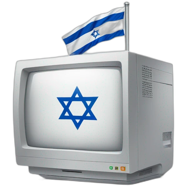 computer with israel flag on it emoji