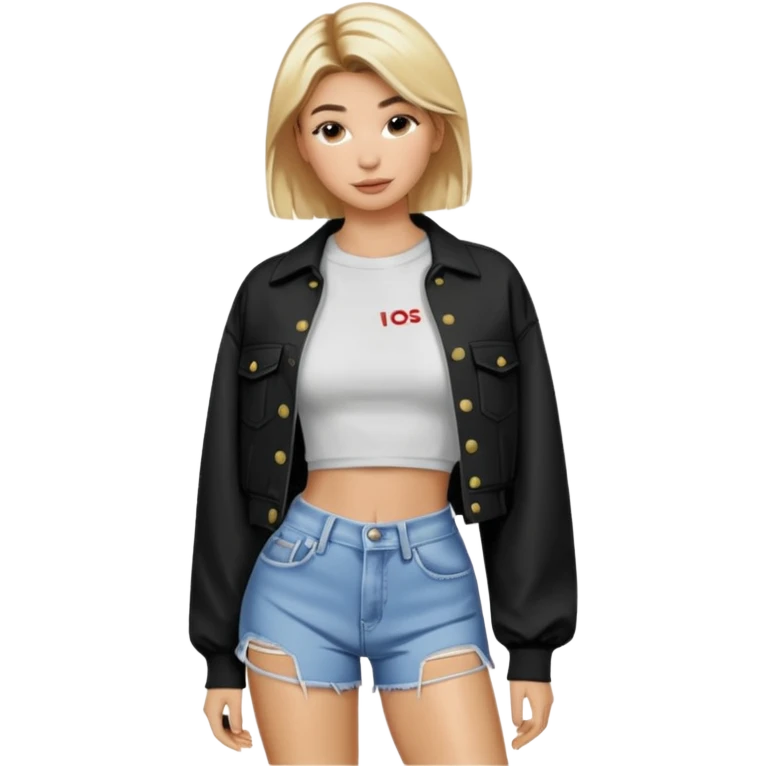 Hailey bieber cheveux court blond voir tout le corps  emoji