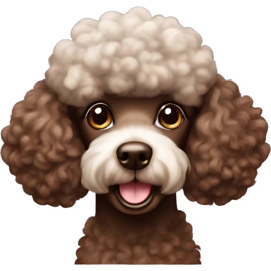 poodle with chocolate fur  emoji