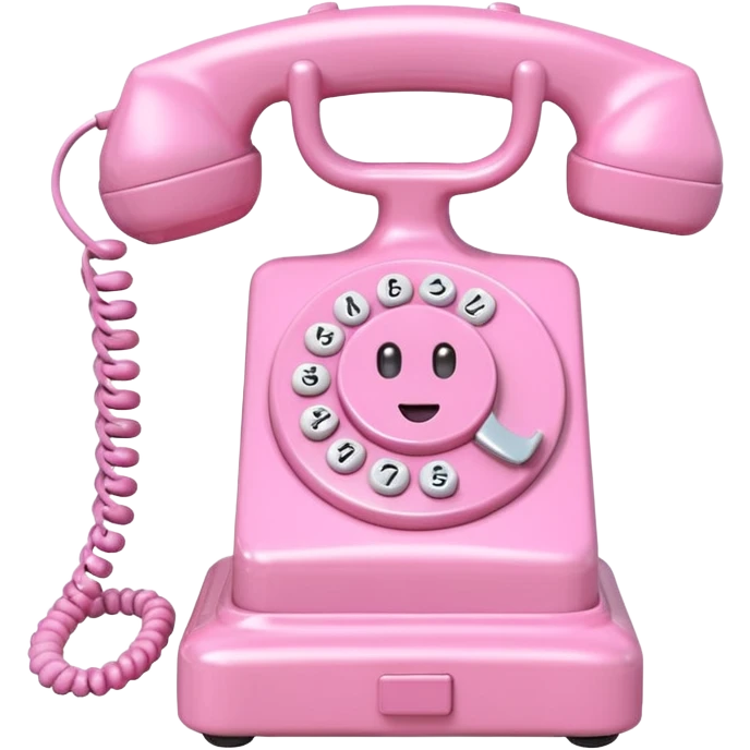 KAWAII pink scrolling phone SCULPTURE  emoji