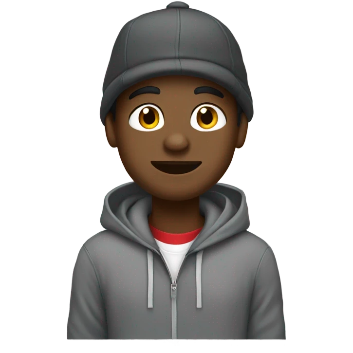 Black guy wearing Ohio state hat and hoodie  emoji