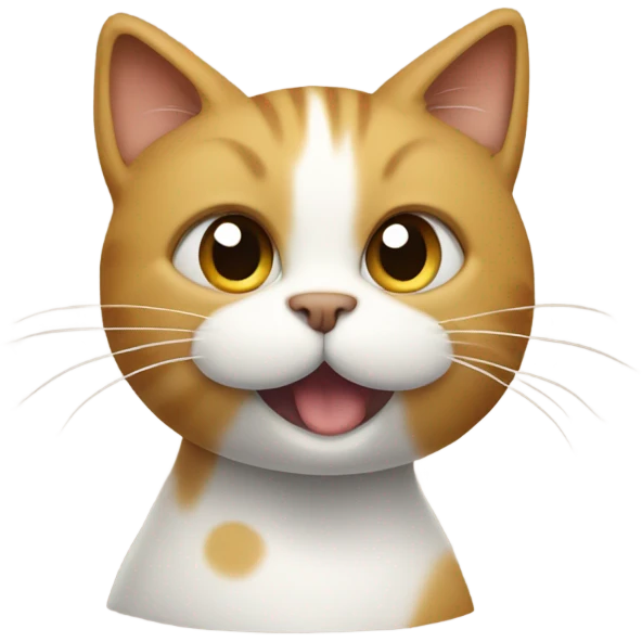 A cat with a question mark on top of the head emoji