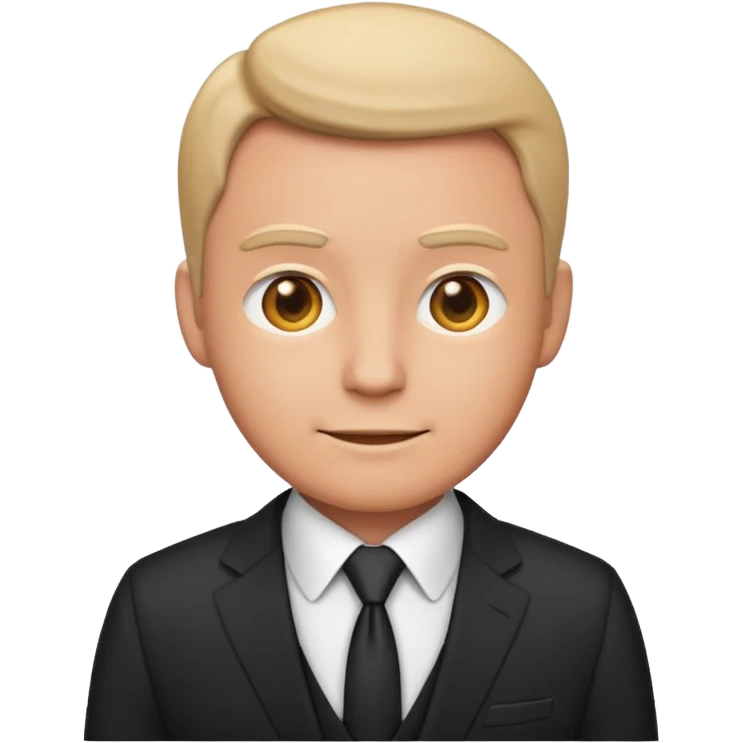 businessman in a suit, emoji style emoji