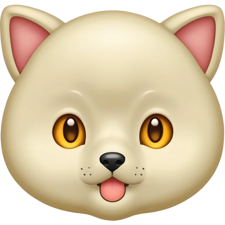 一只可爱的棕色吐舌头的小狗 emoji