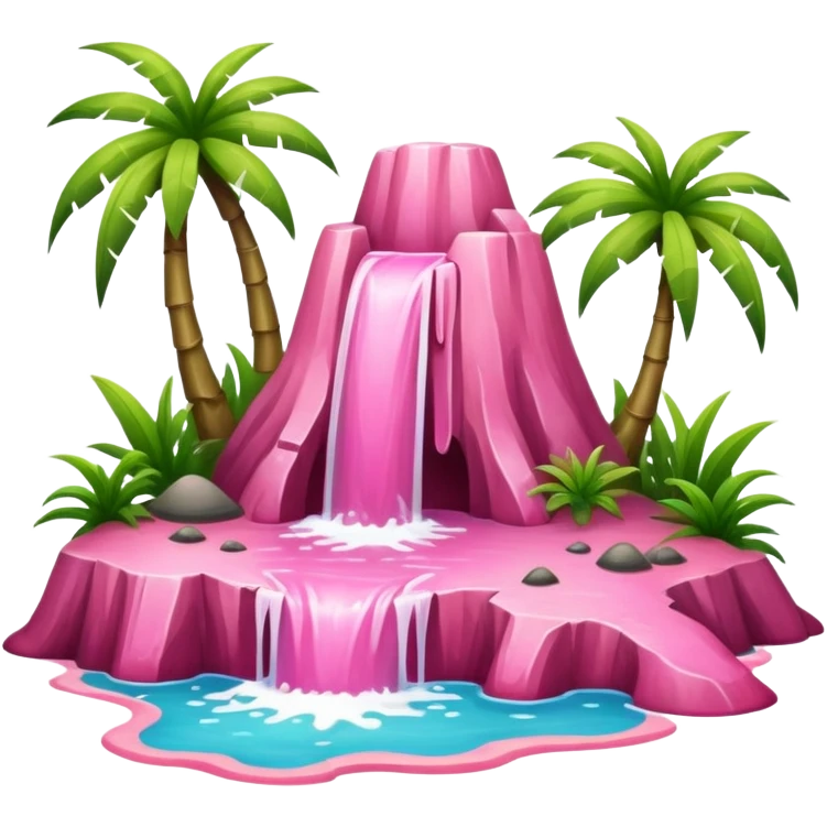 pink slop tropical prehistoric landscape  emoji