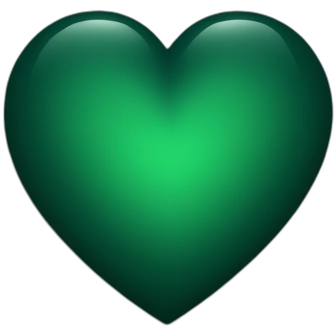 dark green heart emoji