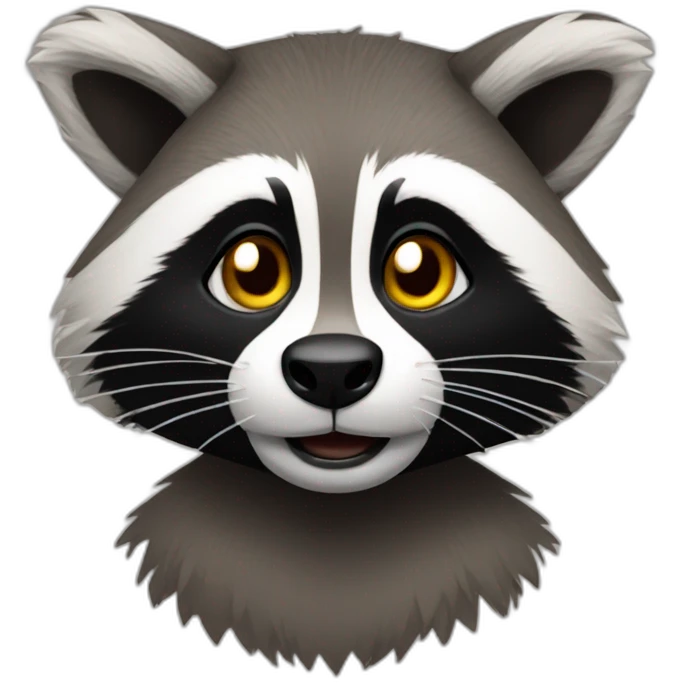 using iphone racoon emoji