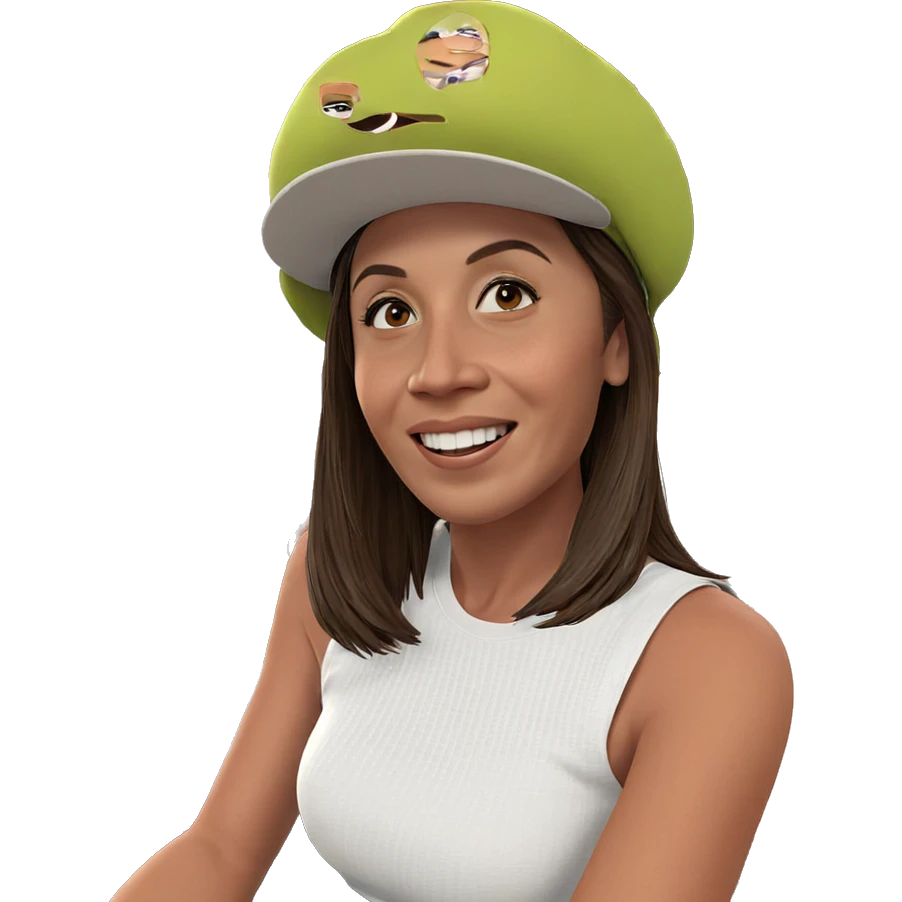 smiling girl with brown hair emoji