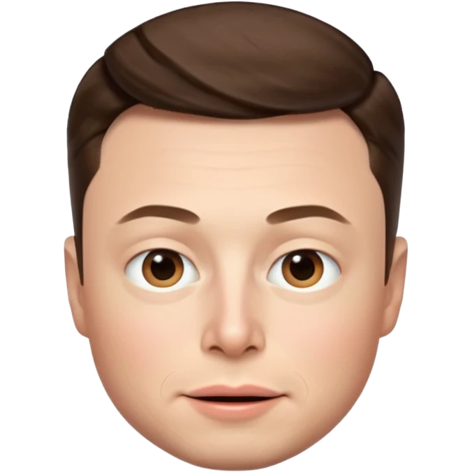 Elon Musk's face in the style of IOS memoji emoji