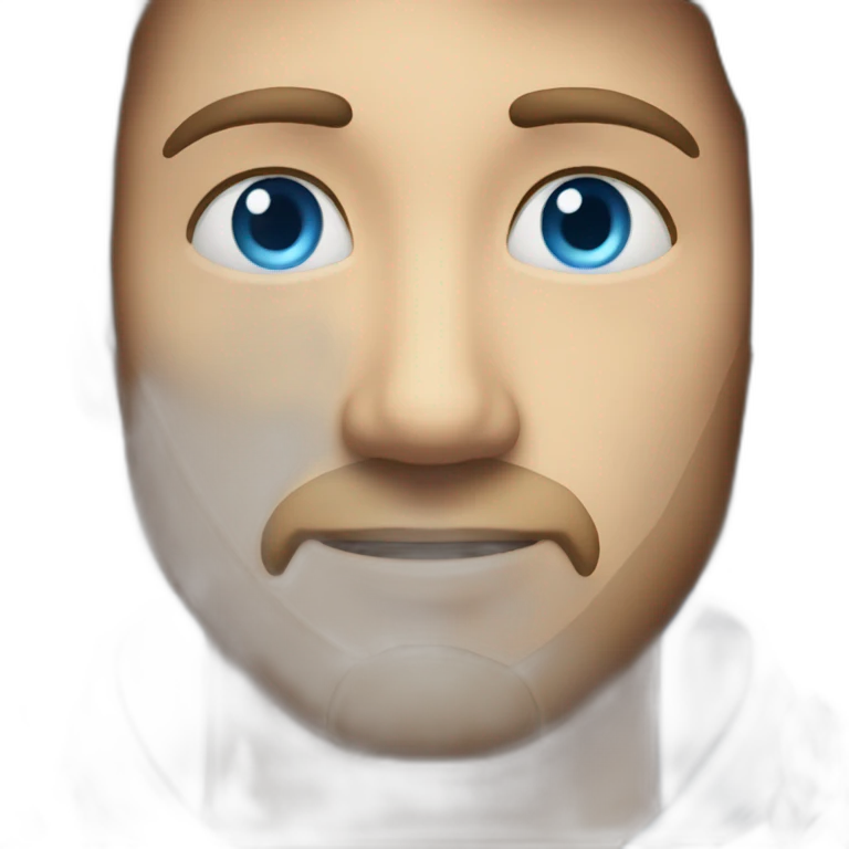 A man with blue eyes emoji
