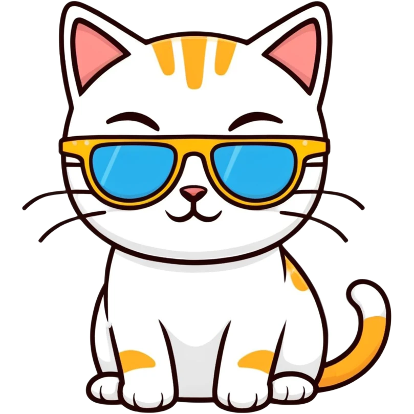 Cat with sunglasses emoji