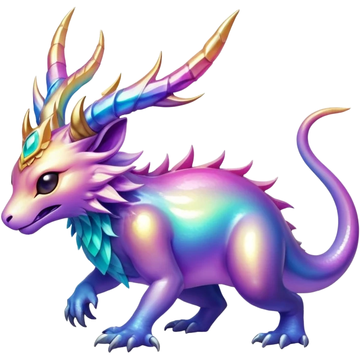 Epic divine legendary complex detailed iridescent gradients aesthetic-Fakémon-creature emoji