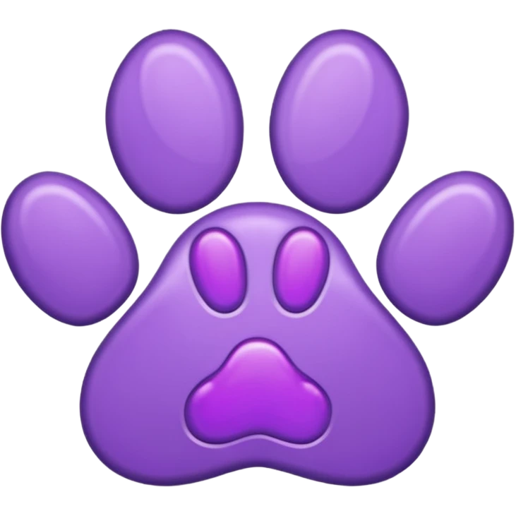 purple pawprint emoji