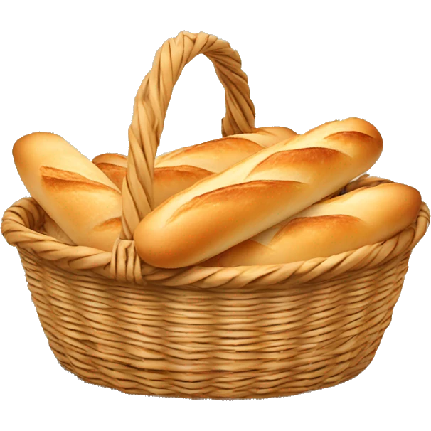 Basket of baguettes emoji