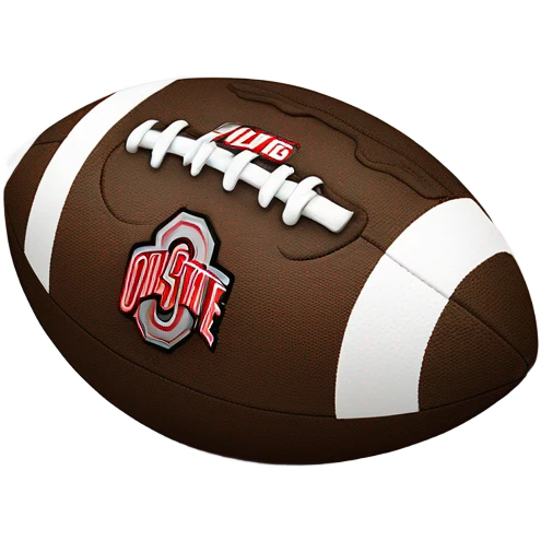 Football with Ohio State on it emoji