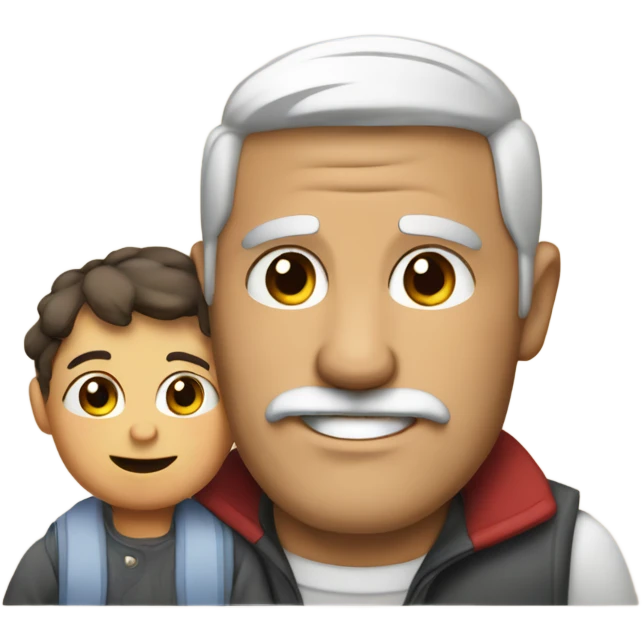 Papa con bebe en brazos emoji