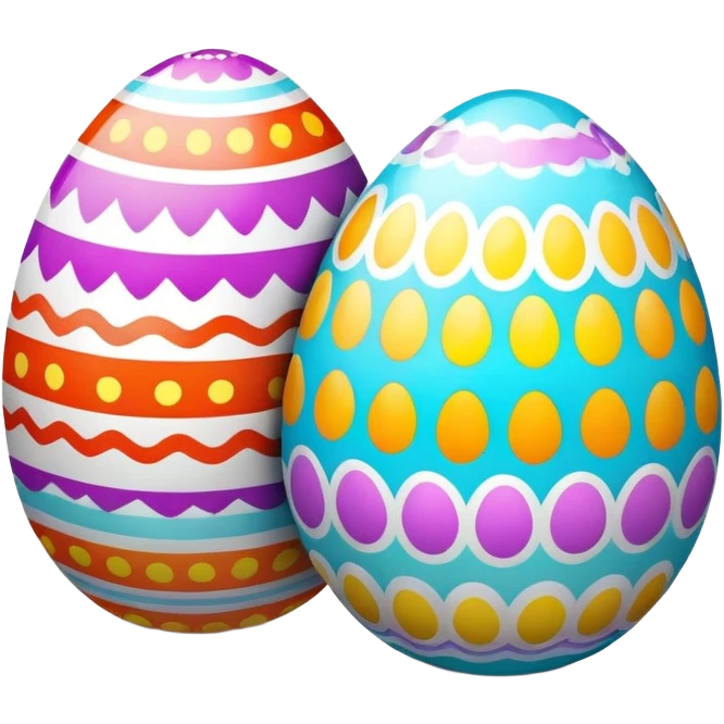 two easter eggs emoji