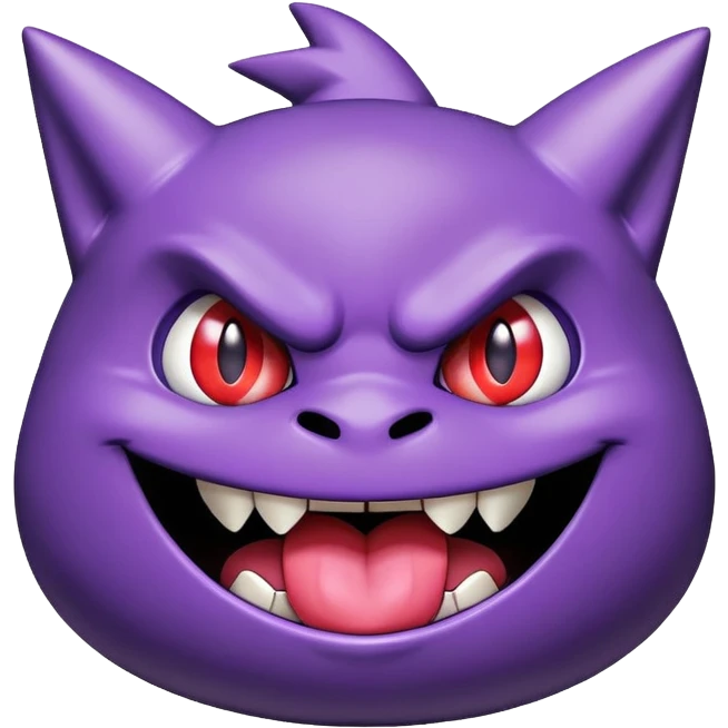 gengar with it’s tongue wagging emoji