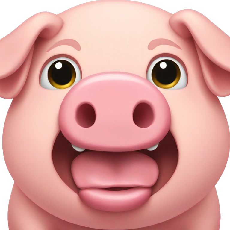 Burping pig emoji