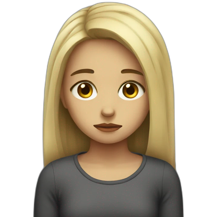 Sad girl emoji