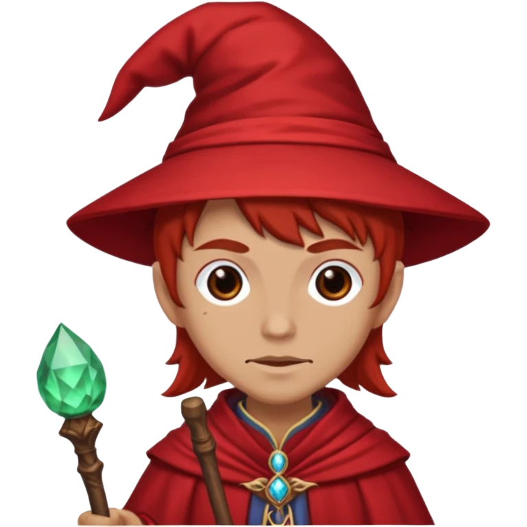 red stoned mage cane emoji