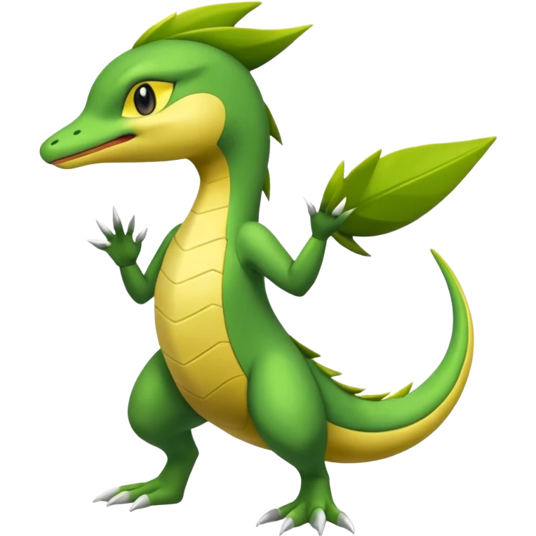 Sceptile-Snivy-hybrid-fusion (full body) emoji