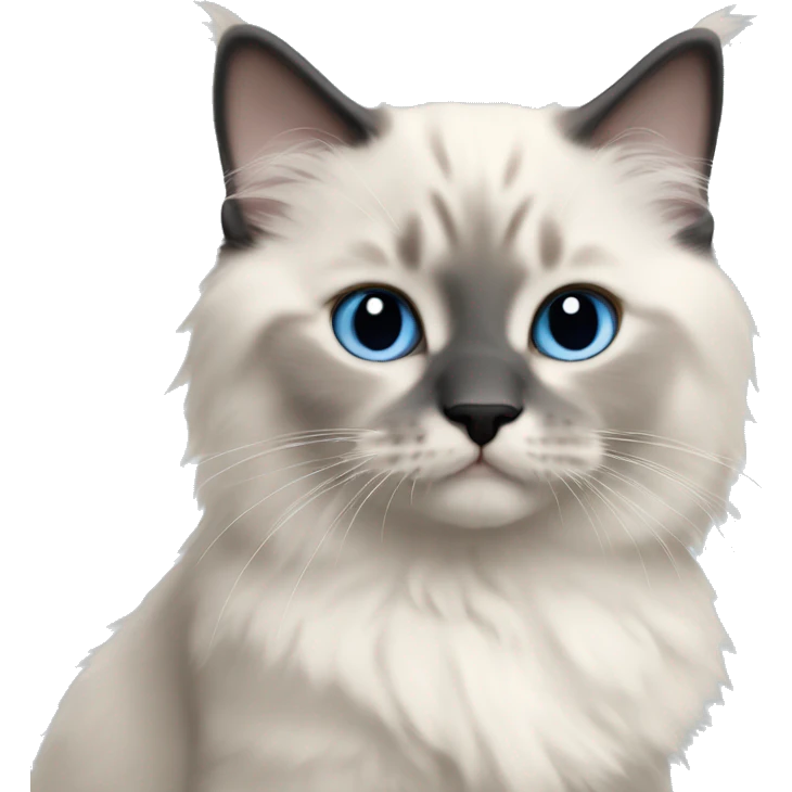 blue colorpoint ragdoll kitten emoji