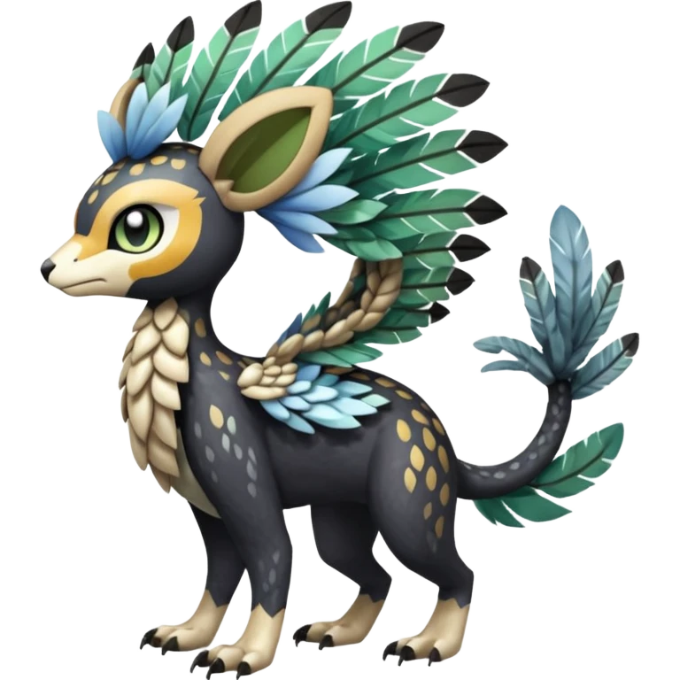 Meloetta-Garurumon-Trico-Pokémon-Fakémon-fusion-hybrid-creature emoji