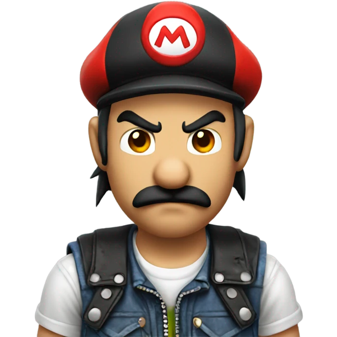 Punk Mario  emoji