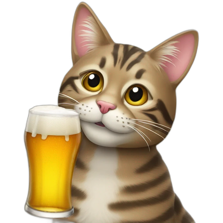 tabby-cat-drinking-beer emoji