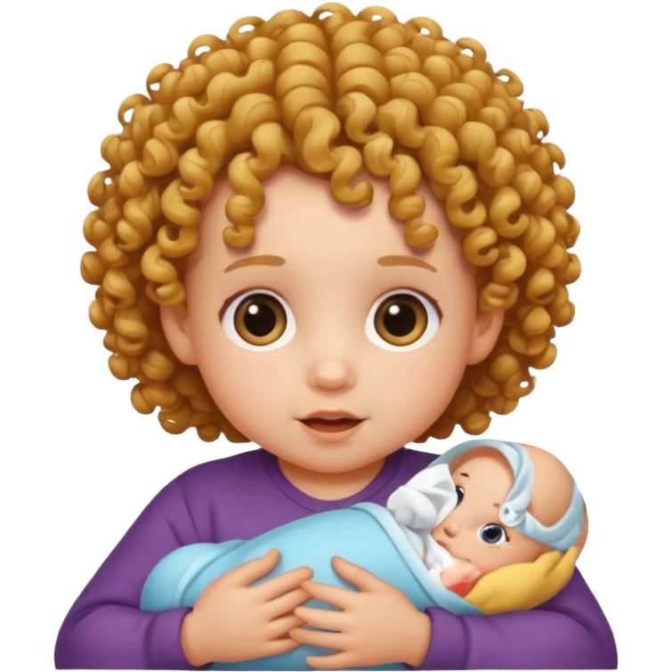 curly hair baby emoji