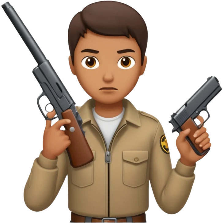 Emoji de una persona con una pistola emoji