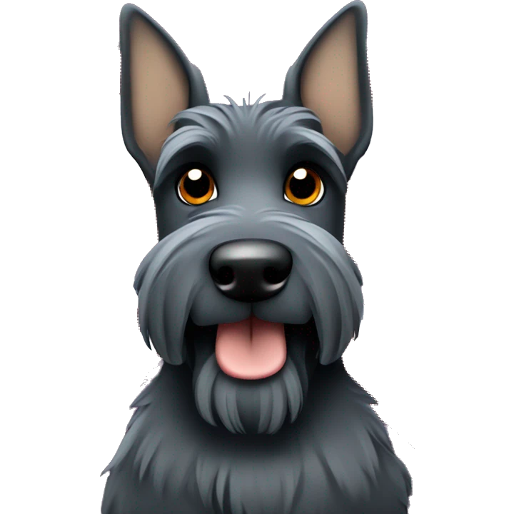 Scottish terrier dog cartoon with scottish flag emoji