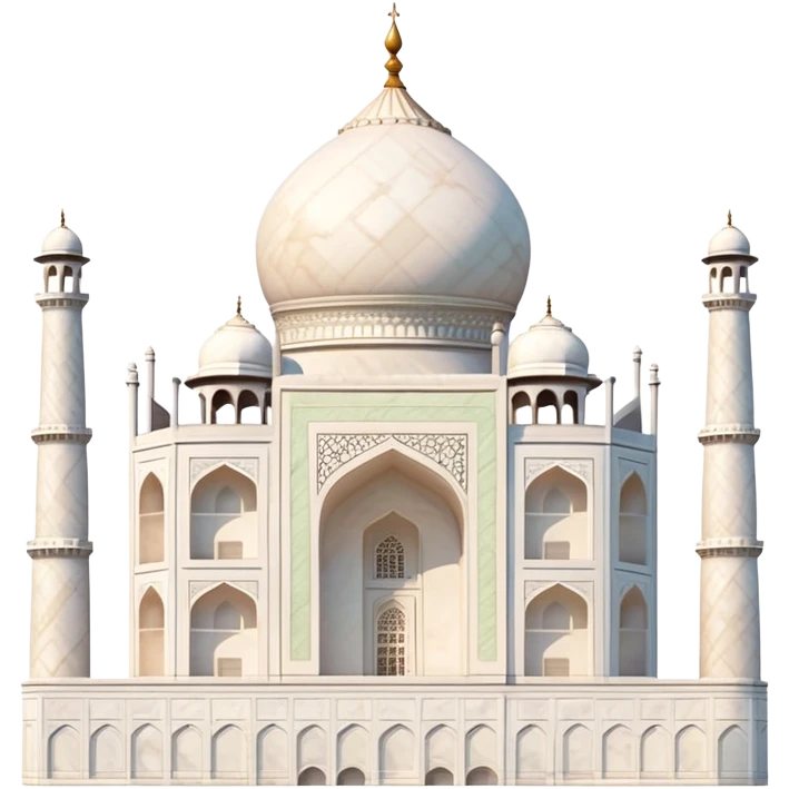 Taj Mahal with soft subtle colors, not vivid emoji