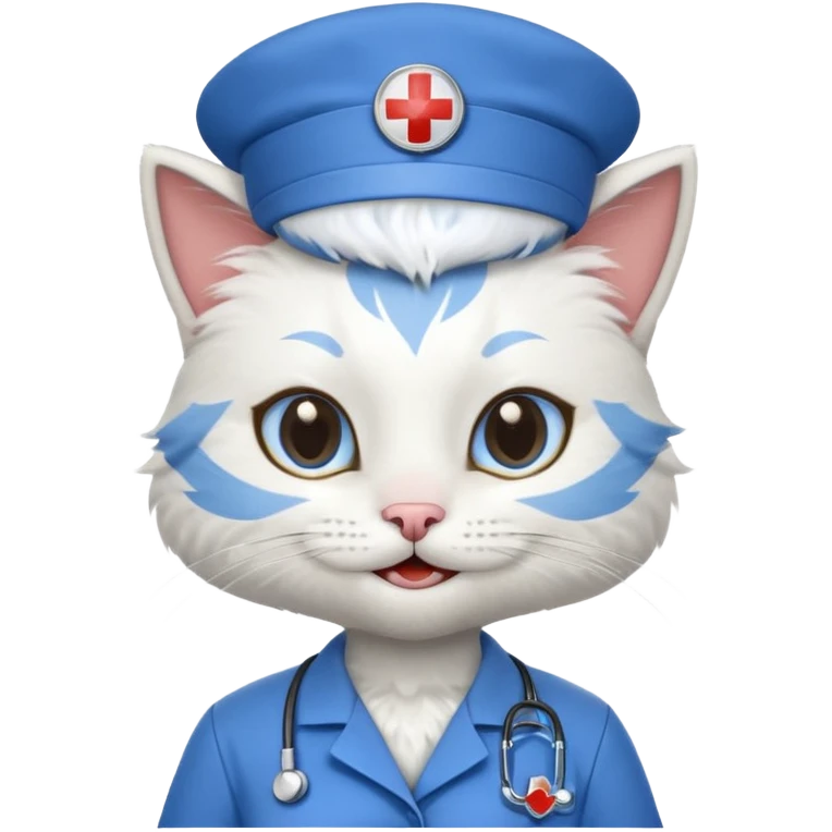 happy nurse cat emoji