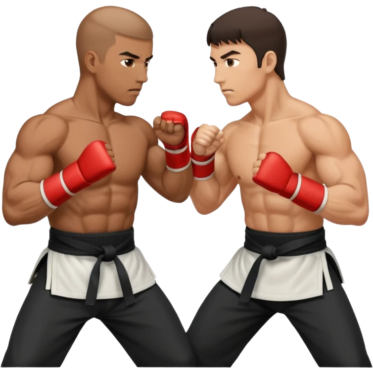 martial art battle between two men  emoji