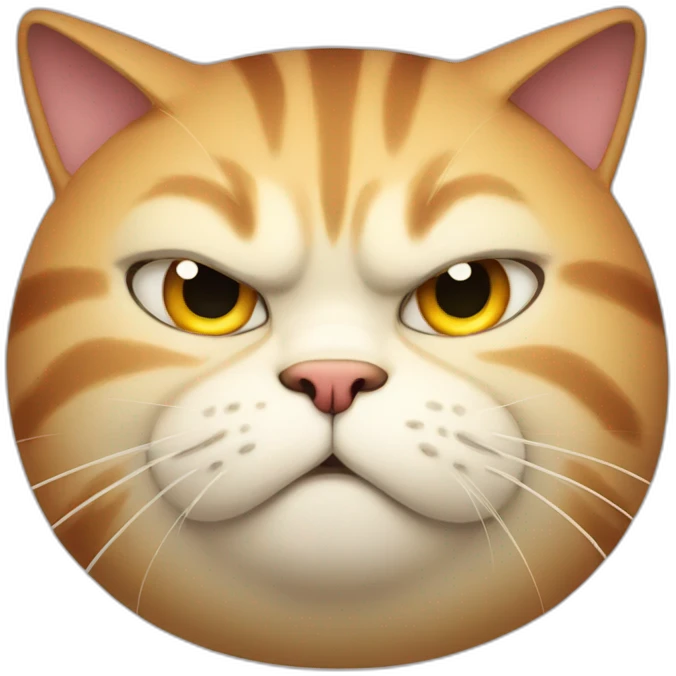 angry fat cat emoji