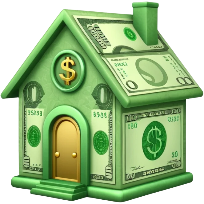 A money and a house emoji