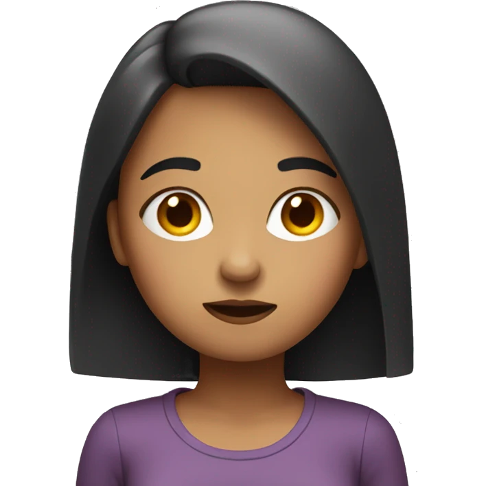 Girl with shrugging shoulders emoji