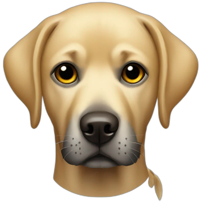 labrador in mask emoji