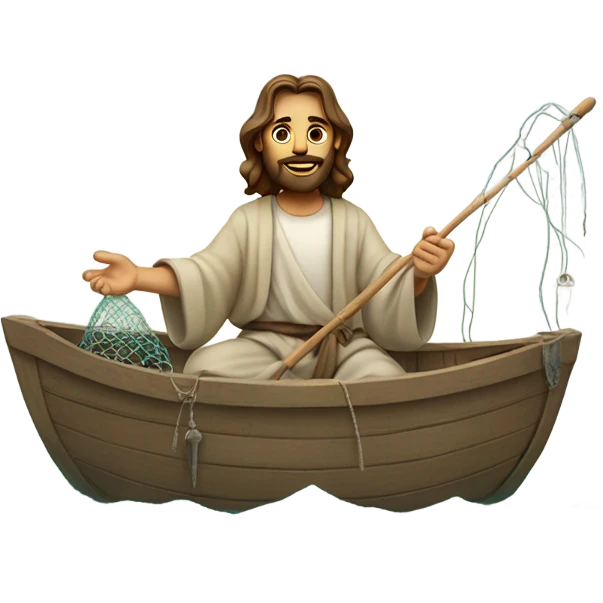 Jesus fishing emoji